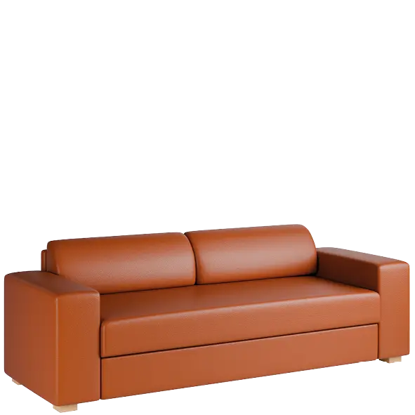 MONROE pohovka celočalouněná, koženka P2 cihlová